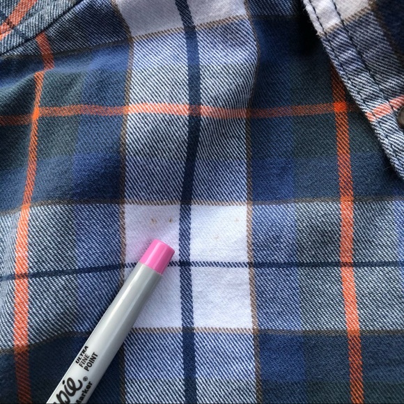 Duluth Trading Company Plaid Button Shirt Dual Pocket Men L Trim Fit Cabincore - Picture 10 of 11